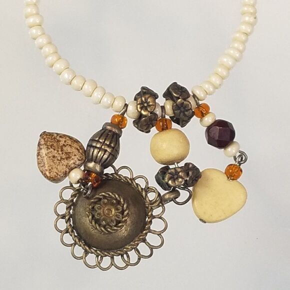 Iris Lane Necklace 1980s Designer Signed One of a Kind Vintage Beach Boho - Picture 11 of 12